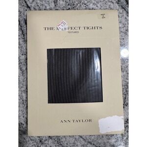 Ann Taylor Textured Tights Black Hosiery Pantyhose‎ Medium M